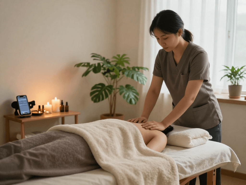 Experience soothing 군포출장마사지 in a tranquil home setting with professional care.