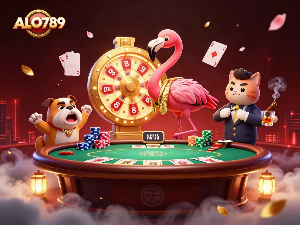 Spin the golden prize wheel with ALO789 while celebrating exciting casino games!