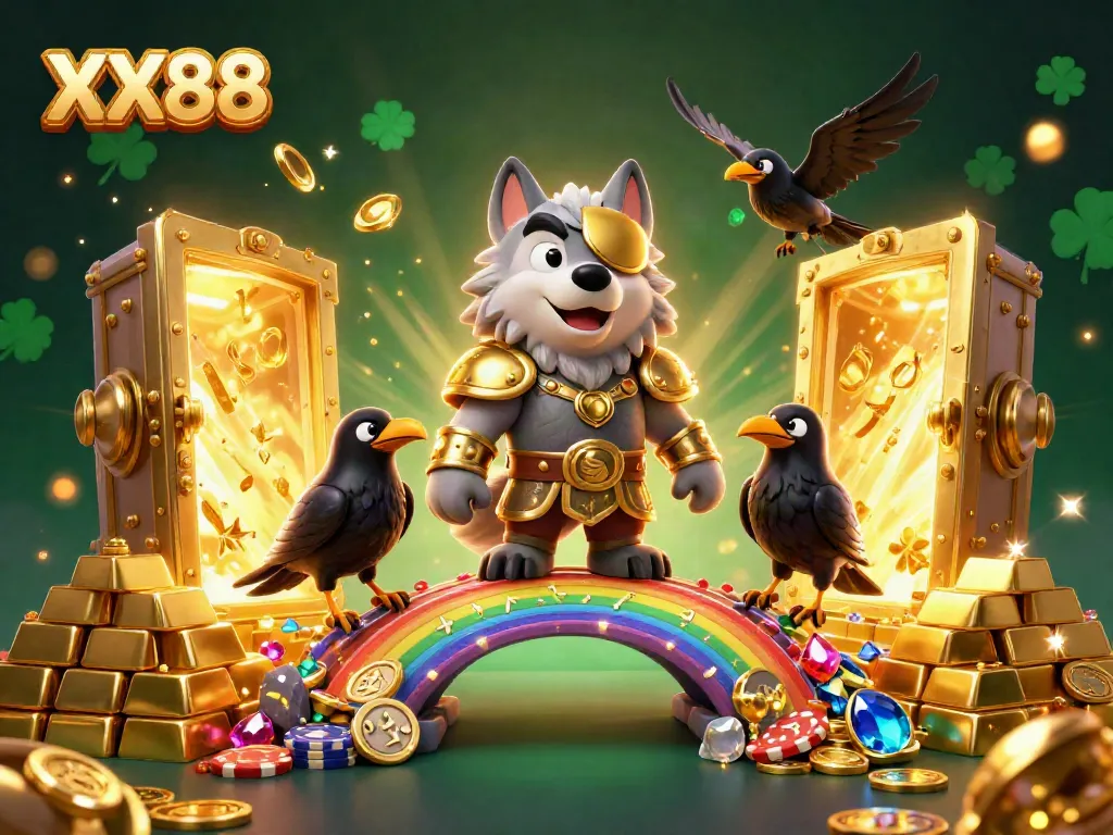 Experience thrilling gameplay at XX88 with vibrant illustrations of casino adventures and Norse mythology.