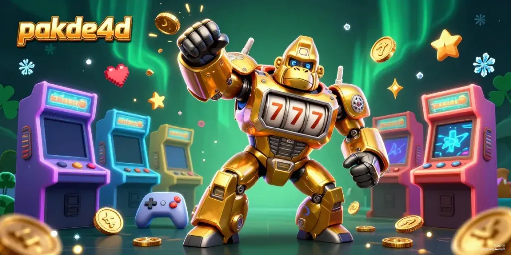 Experience thrilling wins with pakde4d's dynamic gaming adventure, showcasing vibrant 3D characters and exciting casino elements.