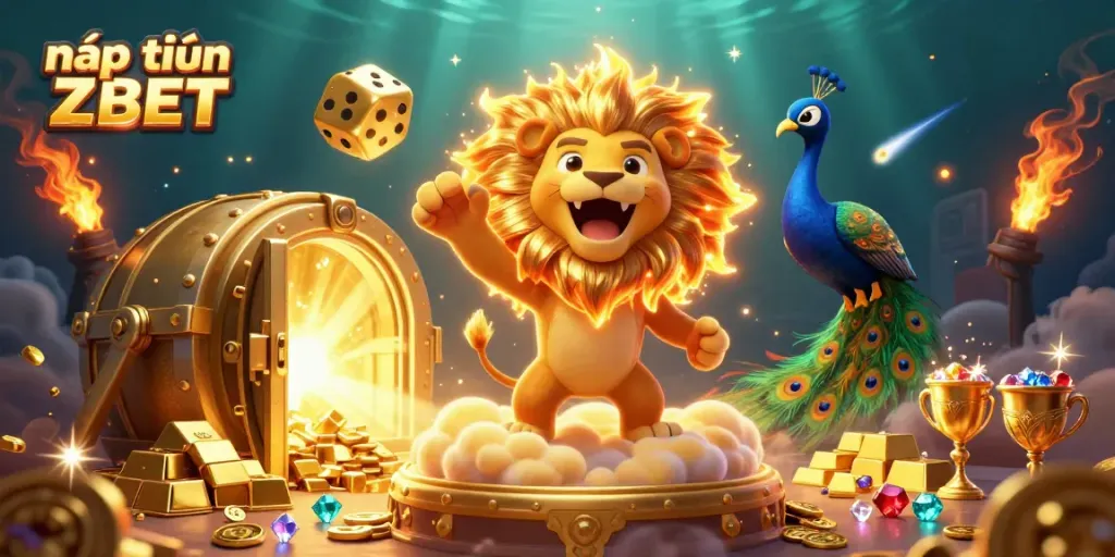Experience the thrill of nạp tiền ZBET with our vibrant 3D casino scene showcasing exciting game elements.