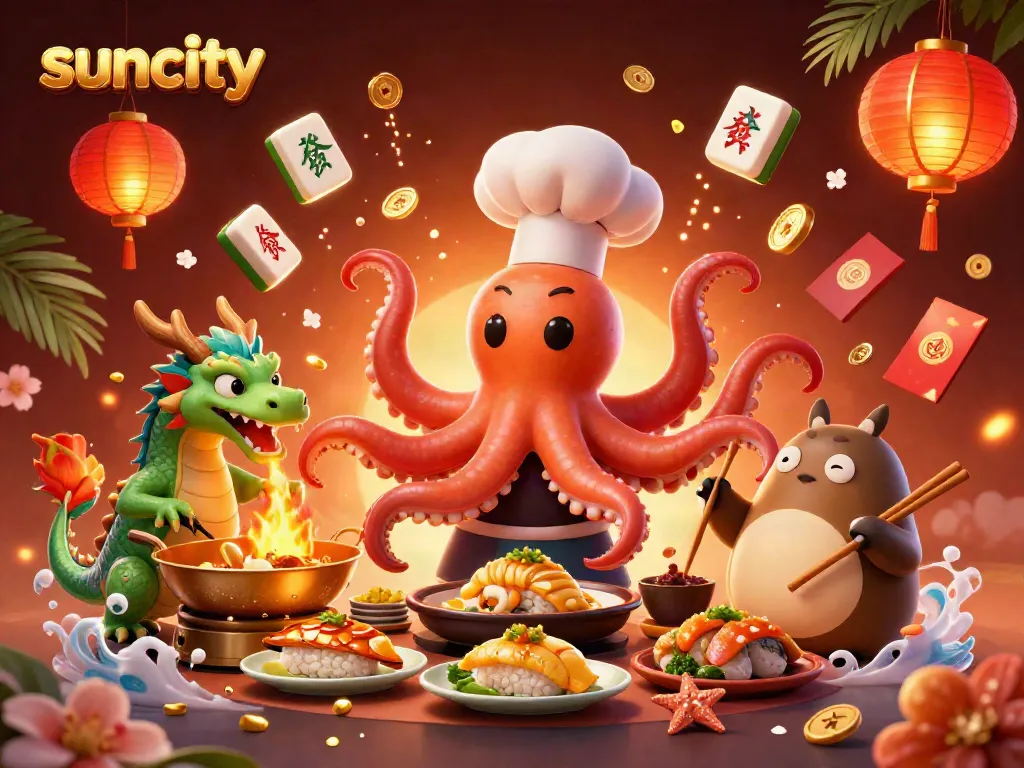 Engage with suncity's vibrant gaming experience, featuring an artistic interpretation of fortune and fun.
